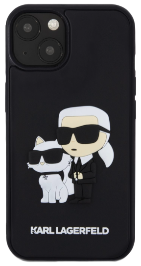 Pouzdro iPhone 15 Karl Lagerfeld 3D Rubber Karl and Choupette