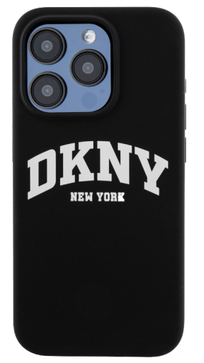 Pouzdro iPhone 15 Pro DKNY Liquid Silicone Arch Logo MagSafe