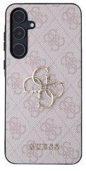 Pouzdro Samsung Galaxy A55 5G Guess PU 4G Metal Logo, růžová
