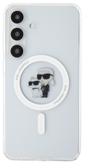 Pouzdro Samsung Galaxy S24+ Karl Lagerfeld Karl & Choupette MagSafe (průhledná)