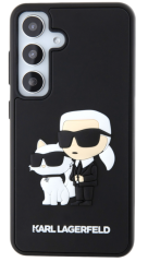 Pouzdro Samsung Galaxy S24 Karl Lagerfeld 3D Rubber K&CH, černá