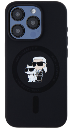 Pouzdro iPhone 15 Pro Karl Lagerfeld Silicone K&CH MagSafe