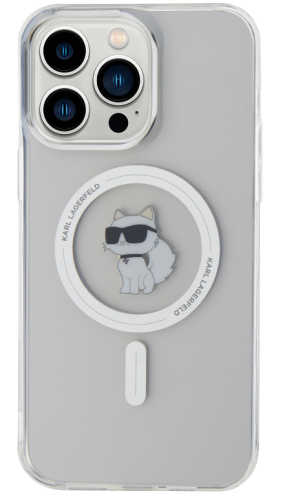 Pouzdro iPhone 15 Pro Max Karl Lagerfeld IML Choupette MagSafe