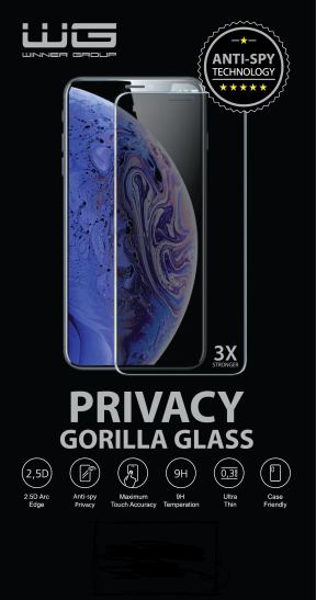 Ochranné sklo 4D Privacy Full Glue iPhone 16 Pro