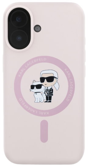 Pouzdro iPhone 16 Karl Lagerfeld MagSafe Liquid Silicone K&CH